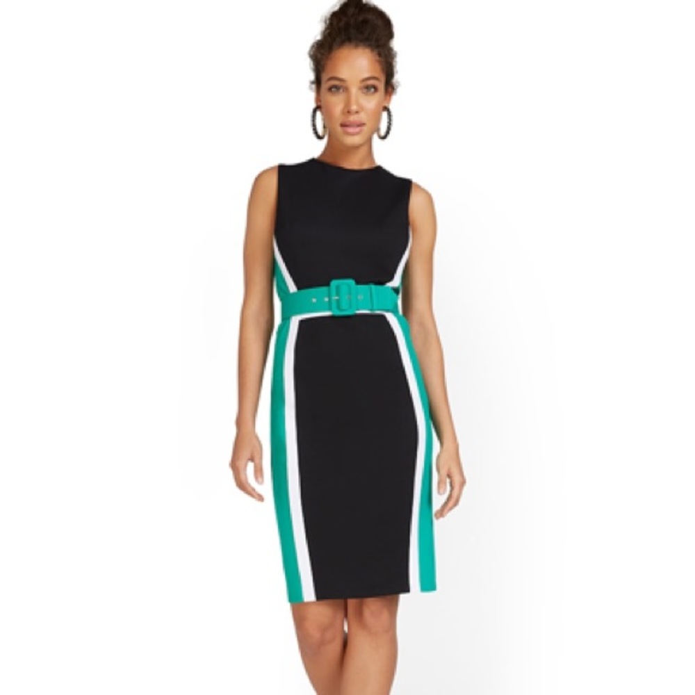New York & Company - Colorblock Ponte Sheath Dress